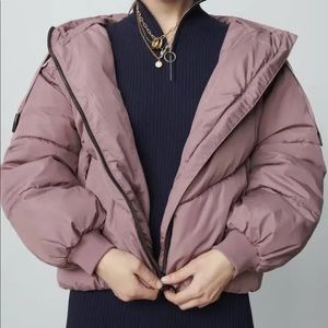 Zara Purple Puffer Jacket